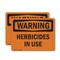 Signmission Herbicides In Use OSHA Warning Sign, Vinyl Decal, 10in W x 7in L, 2PK OS-2PACK-WS-D-710-L-12171 - alternate 1